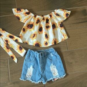 Two-piece Sunflower Toddler Outfit